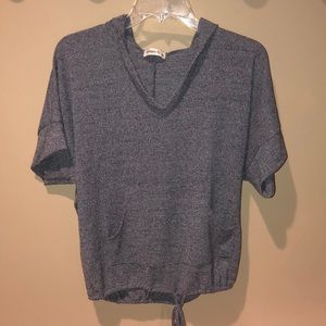 Short sleeve lounge hoodie NWOT